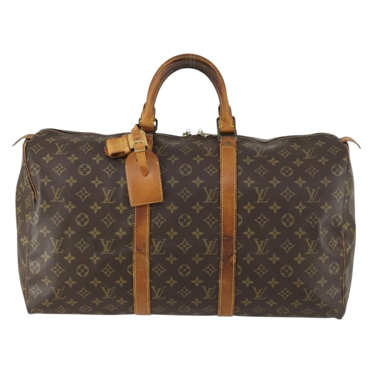 LOUIS VUITTON Monogram Keepall 50 Boston Bag M41426 LV Auth 158956