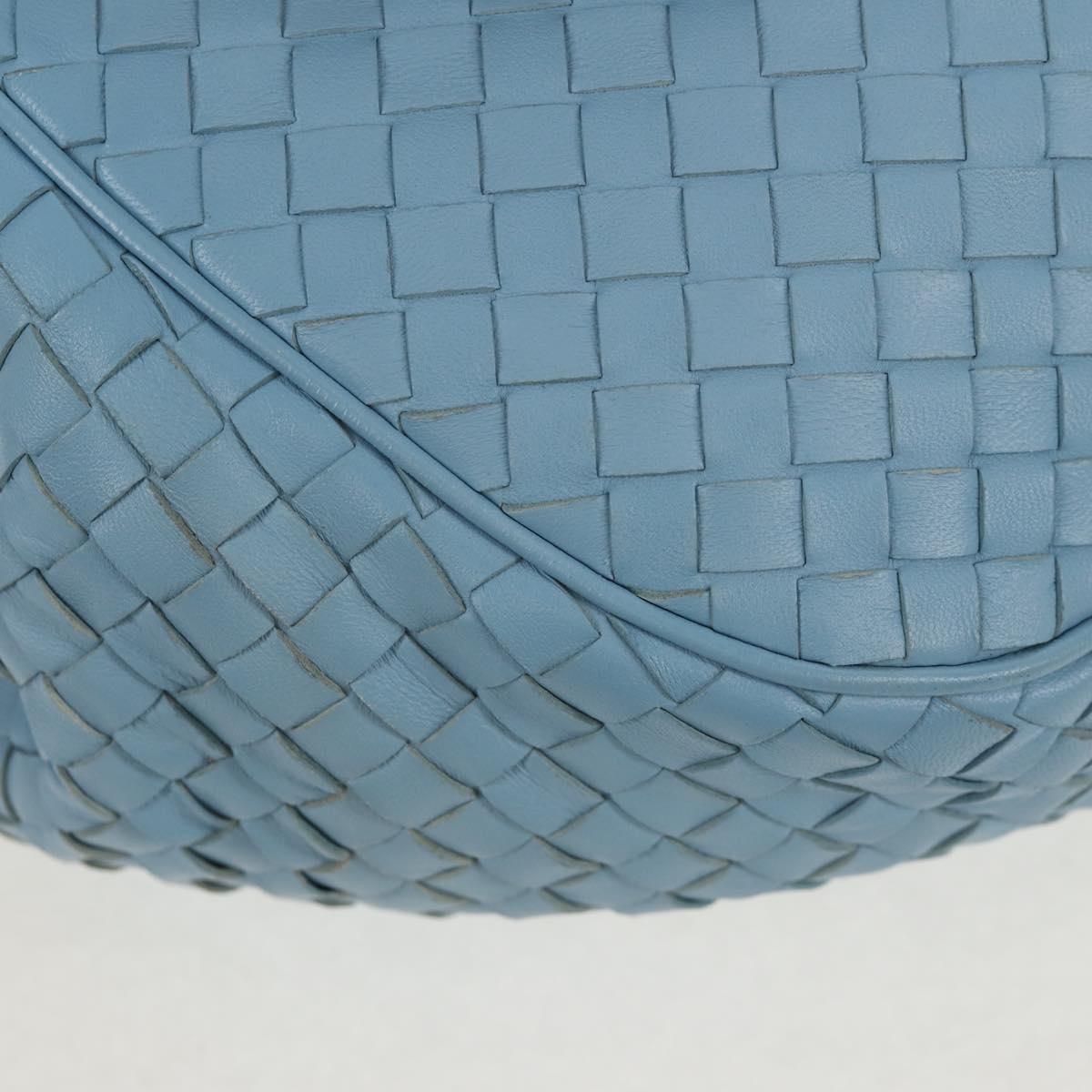 BOTTEGA VENETA INTRECCIATO Shoulder Bag Leather Light Blue Auth 158959V