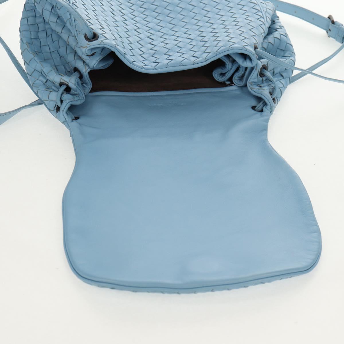 BOTTEGA VENETA INTRECCIATO Shoulder Bag Leather Light Blue Auth 158959V