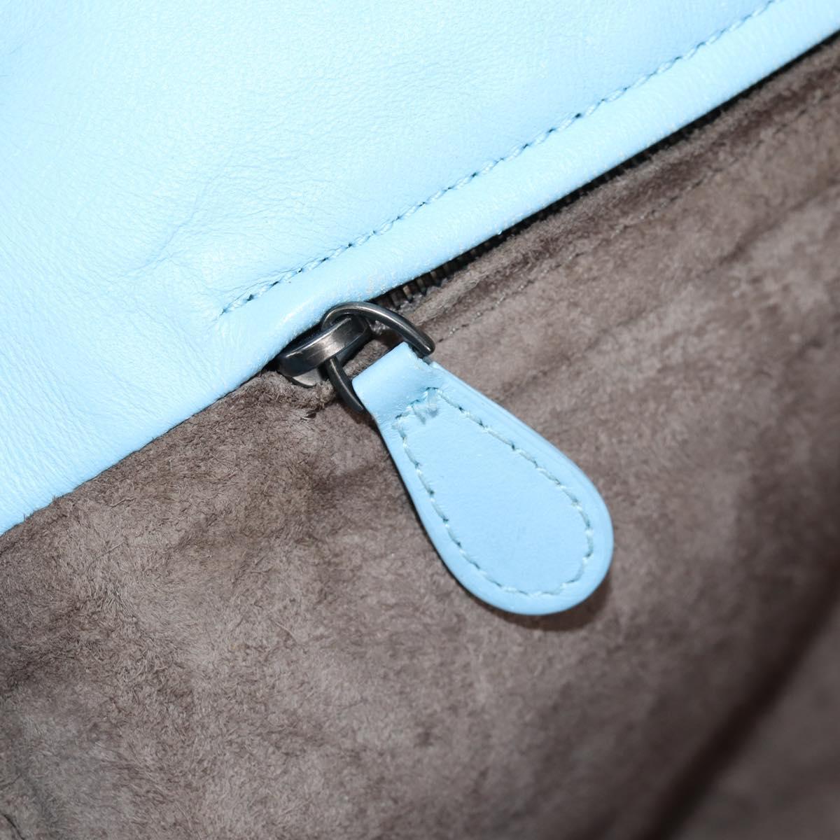 BOTTEGA VENETA INTRECCIATO Shoulder Bag Leather Light Blue Auth 158959V