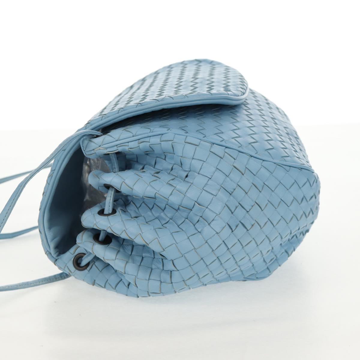 BOTTEGA VENETA INTRECCIATO Shoulder Bag Leather Light Blue Auth 158959V