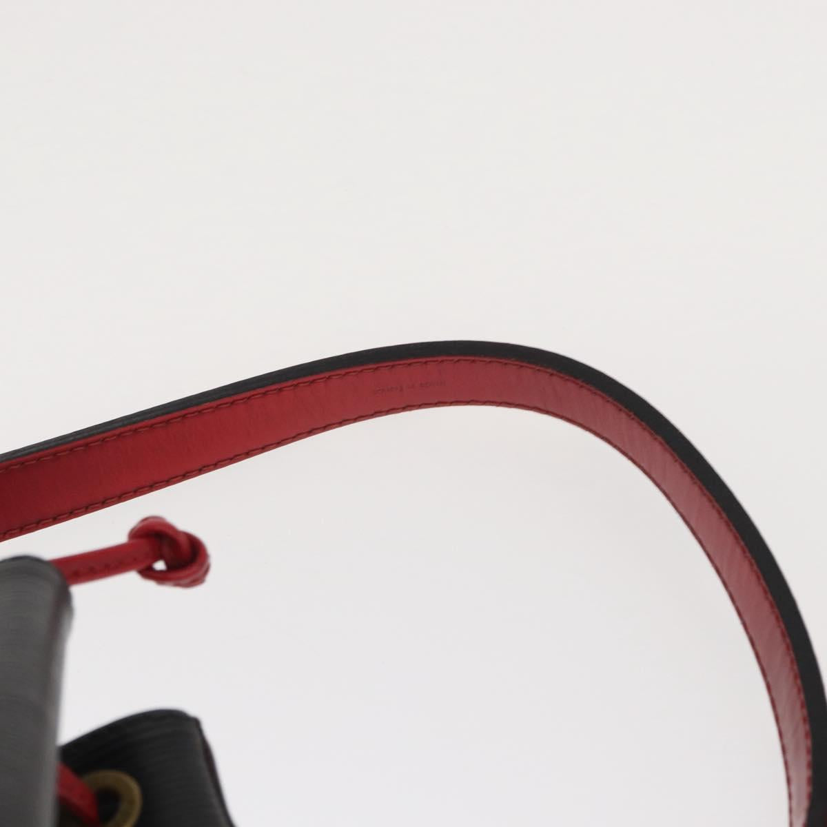 LOUIS VUITTON Epi Noe Shoulder Bag Bicolor Black Red M44017 LV Auth 158992