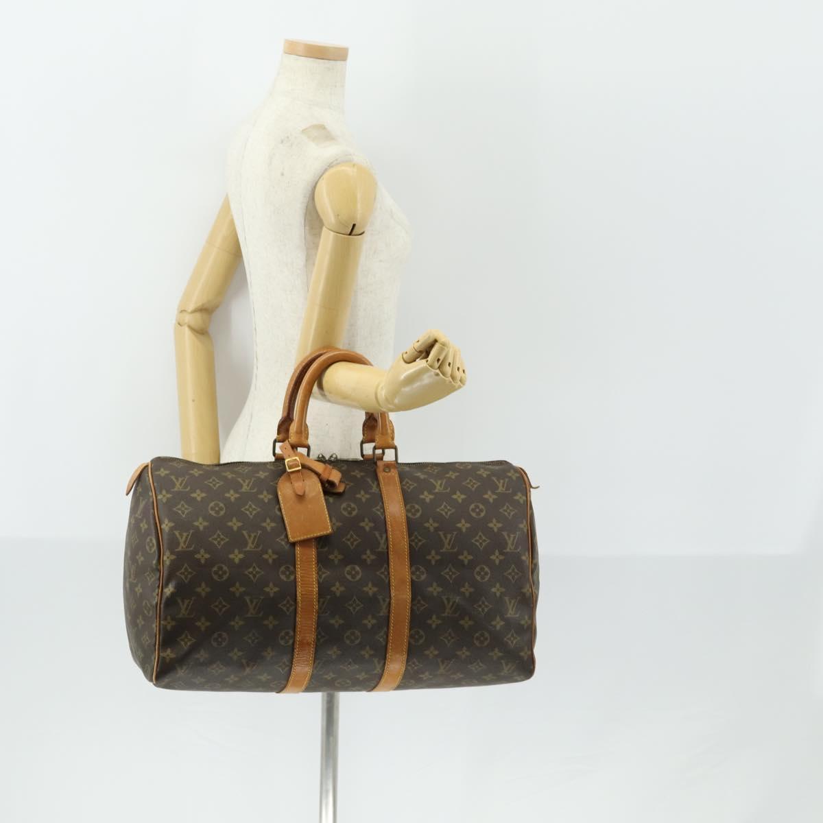 LOUIS VUITTON Monogram Keepall 45 Boston Bag M41428 LV Auth 159001