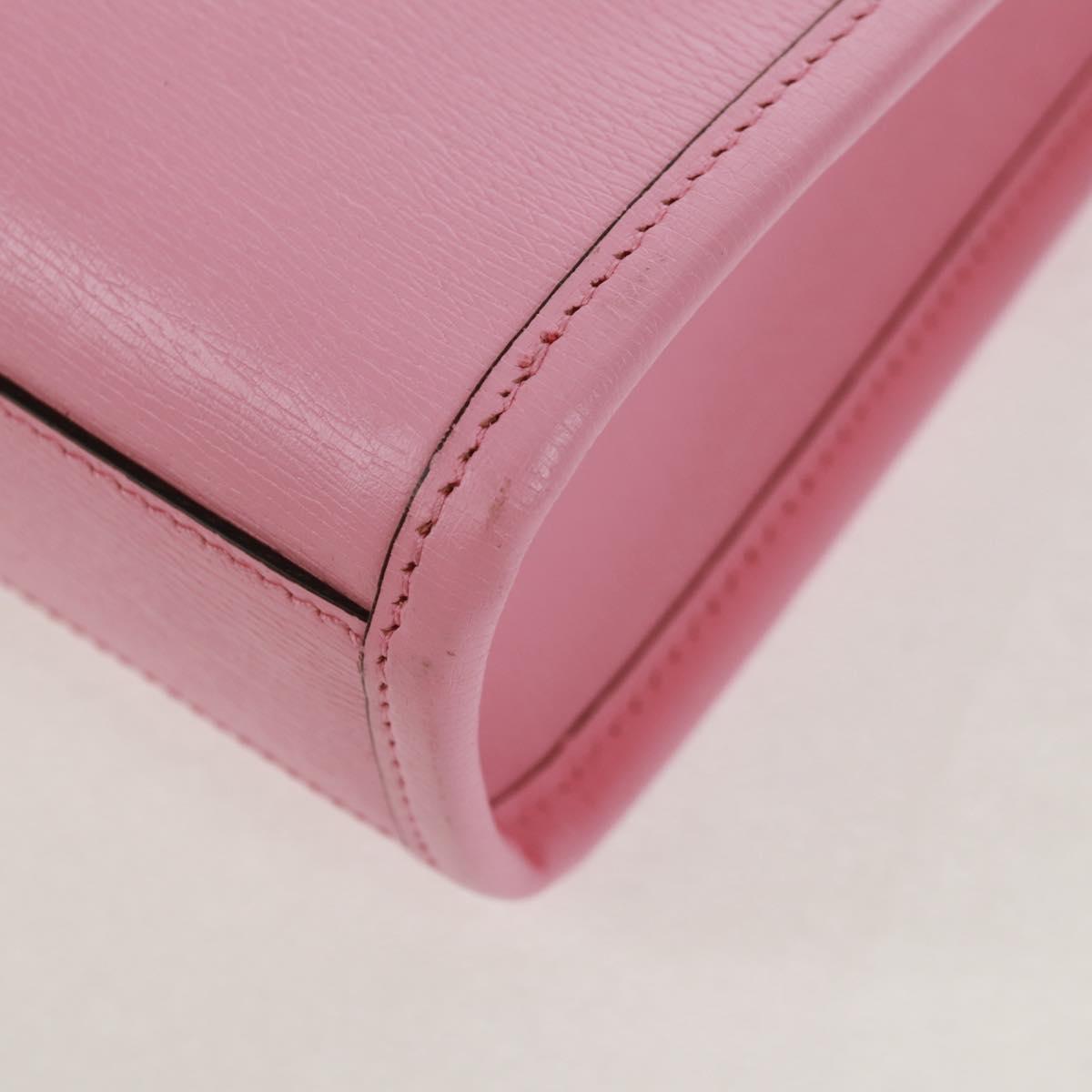 GUCCI Hand Bag Leather 2way Pink Gold 671623 Auth 159011M