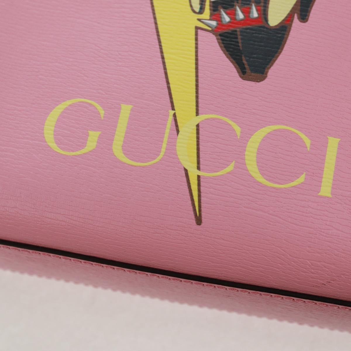 GUCCI Hand Bag Leather 2way Pink Gold 671623 Auth 159011M