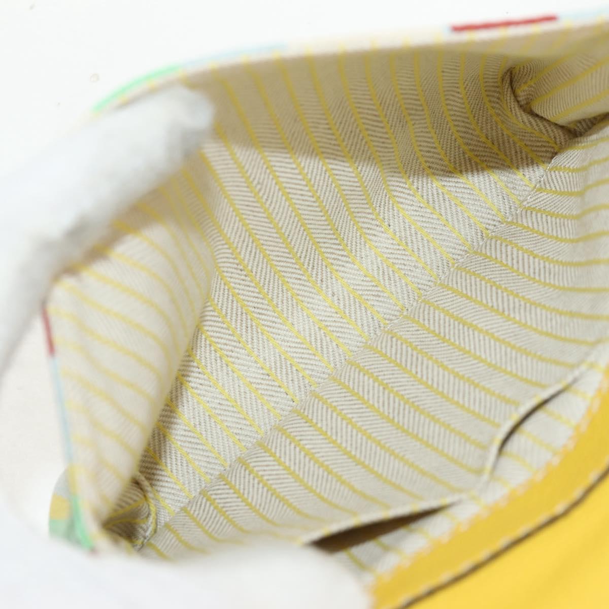 LOEWE Waist bag Leather Yellow Silver Auth 159022V