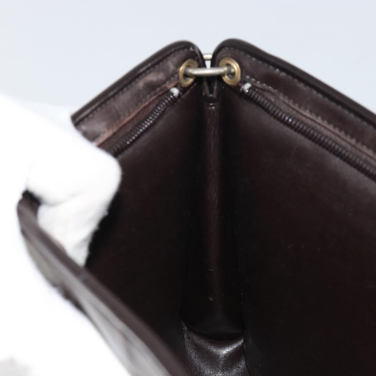 Christian Dior Trotter Canvas Shoulder Bag Beige Gold Auth 159028