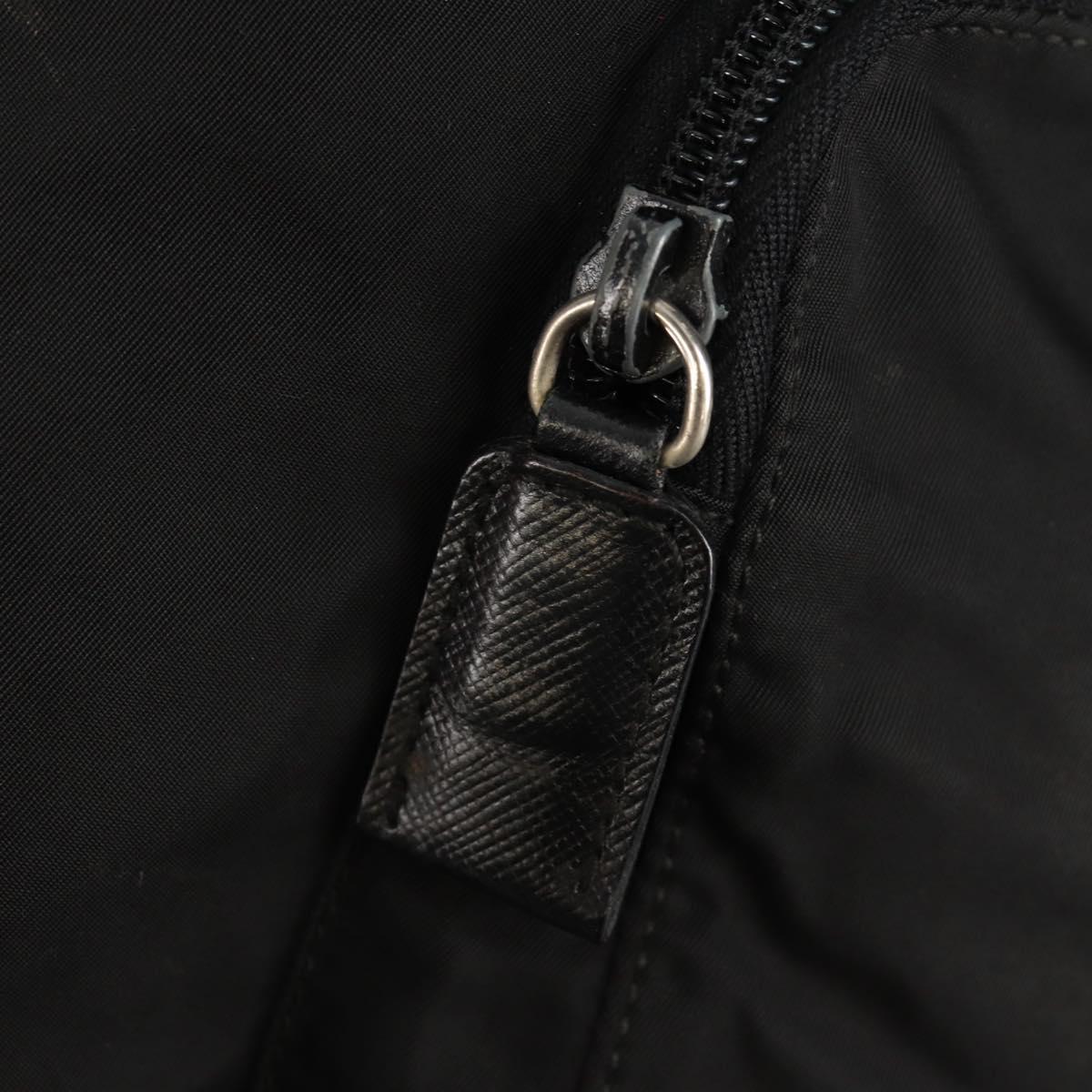 PRADA Backpack Nylon Black Silver Auth 159056