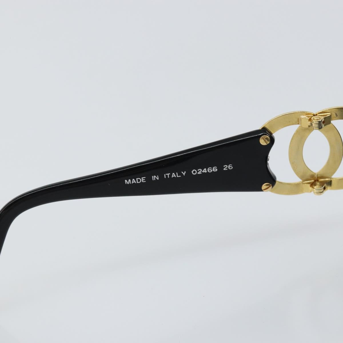 CHANEL Sunglasses plastic Black CC Auth 159066