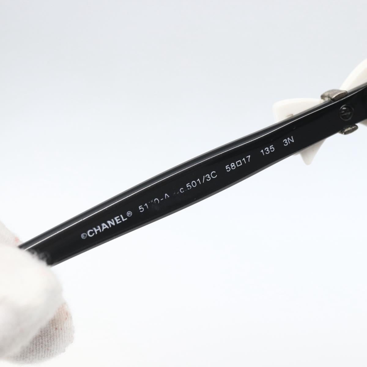 CHANEL Sunglasses plastic Black CC Auth 159070