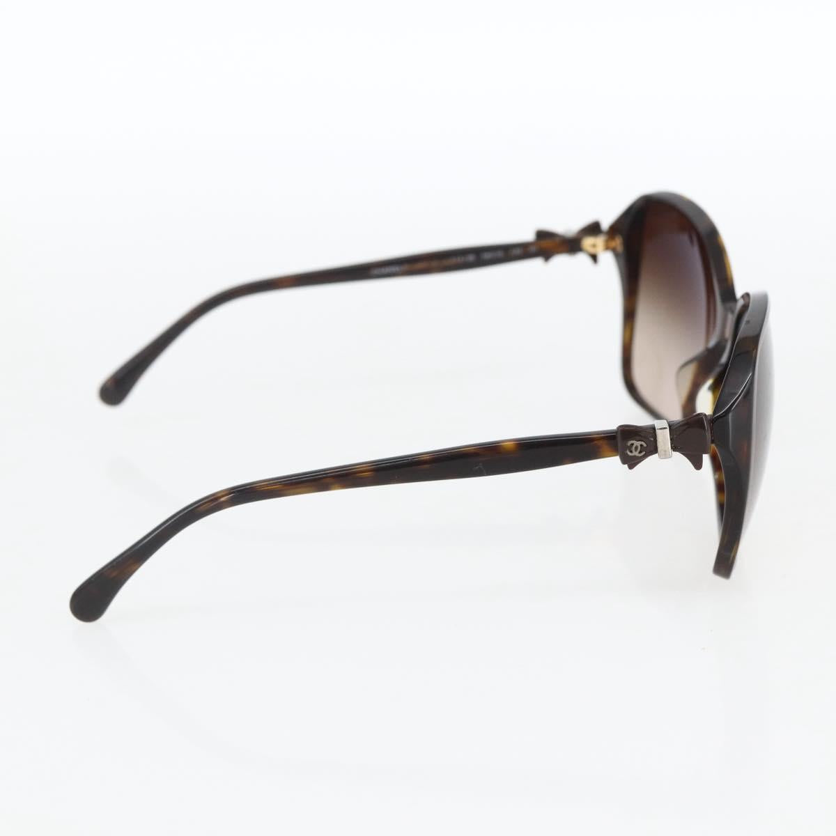CHANEL Sunglasses plastic Brown CC Auth 159073