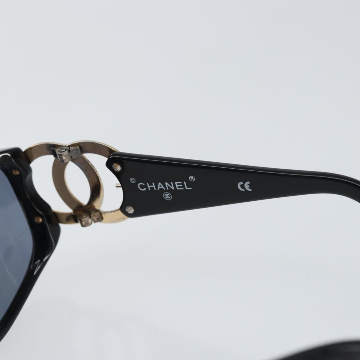 CHANEL Sunglasses plastic Black CC Auth 159074A