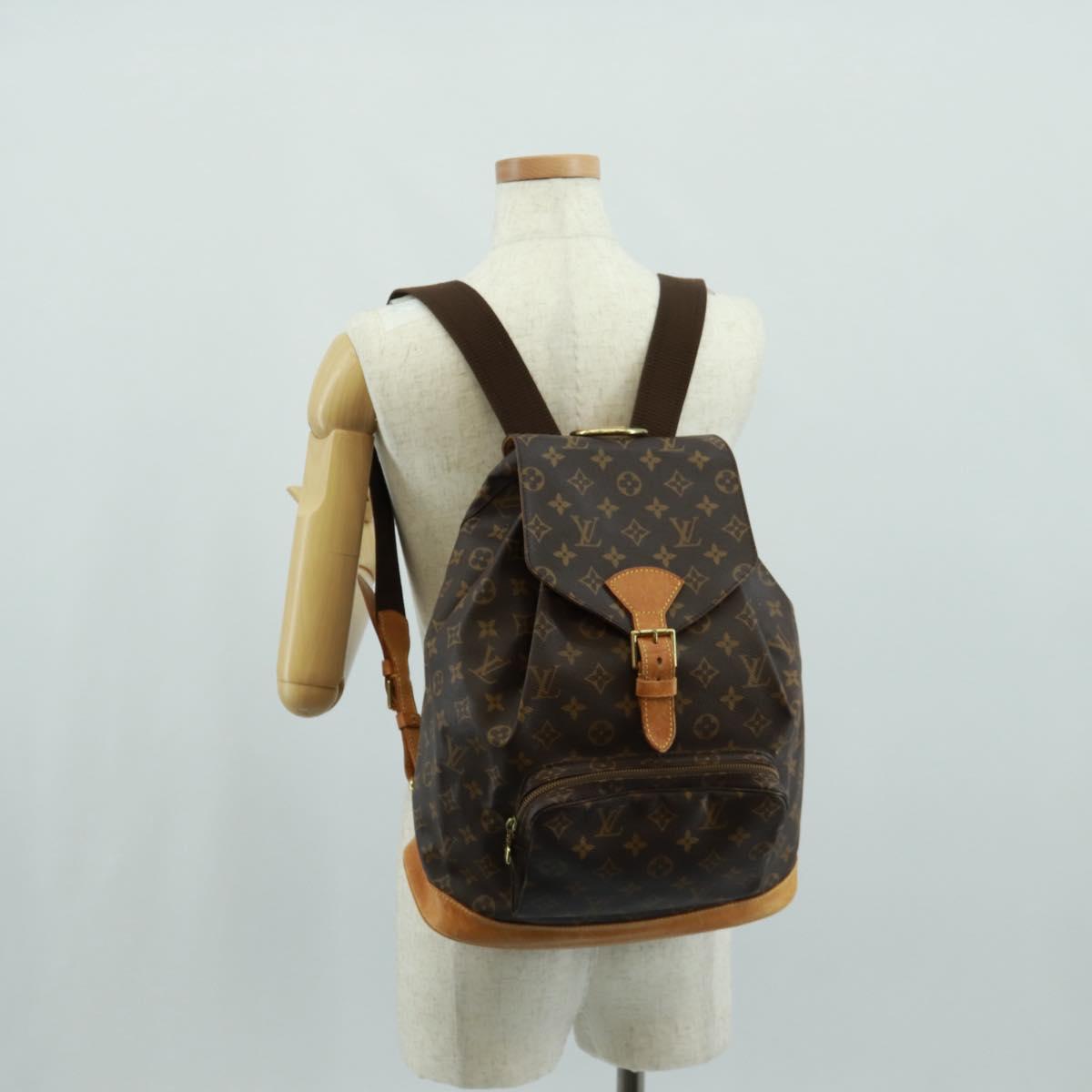LOUIS VUITTON Monogram Montsouris GM Backpack M51135 LV Auth 159080