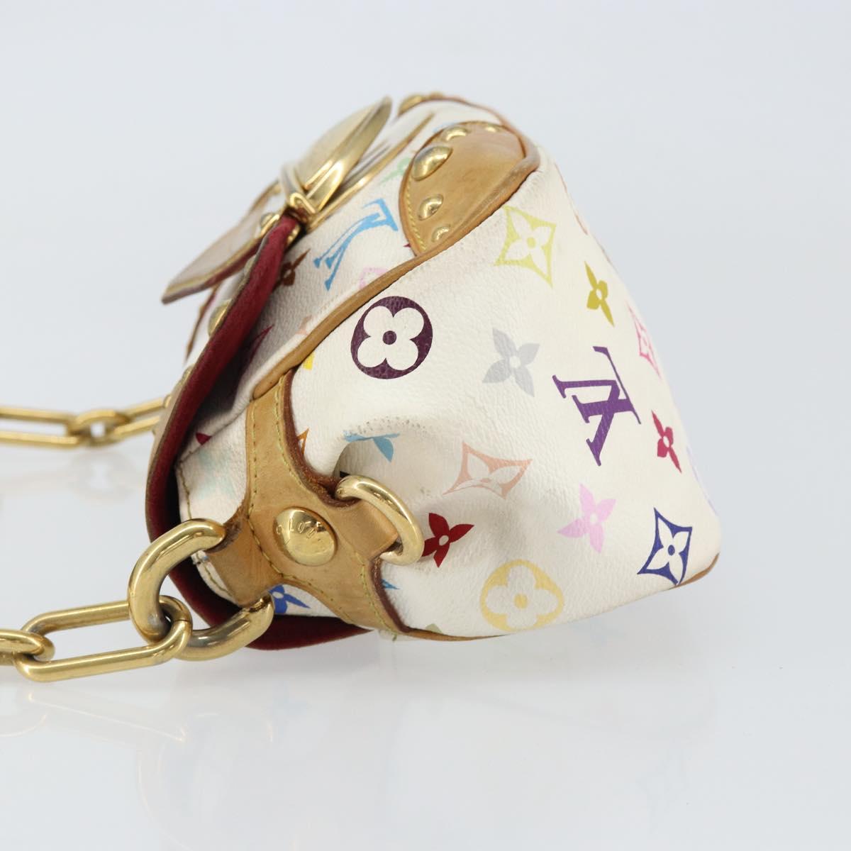 LOUIS VUITTON Monogram Multicolor Marilyn Shoulder Bag White M40206 Auth 159084