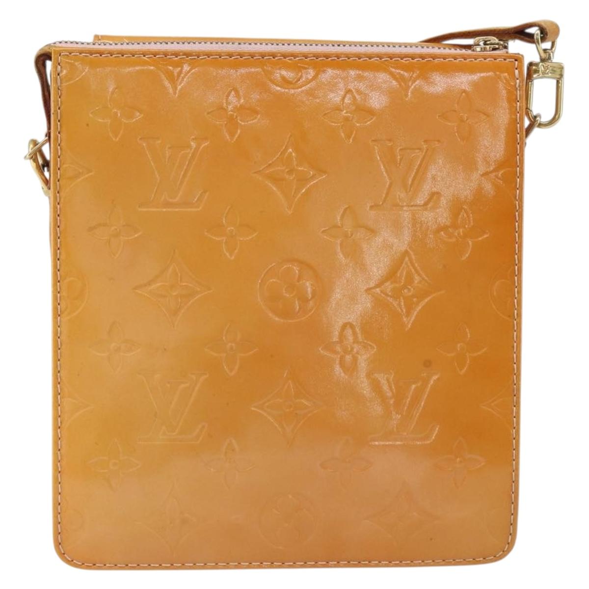 LOUIS VUITTON Monogram Vernis Motto Pouch Marshmallow Pink M91312 LV Auth 159089
