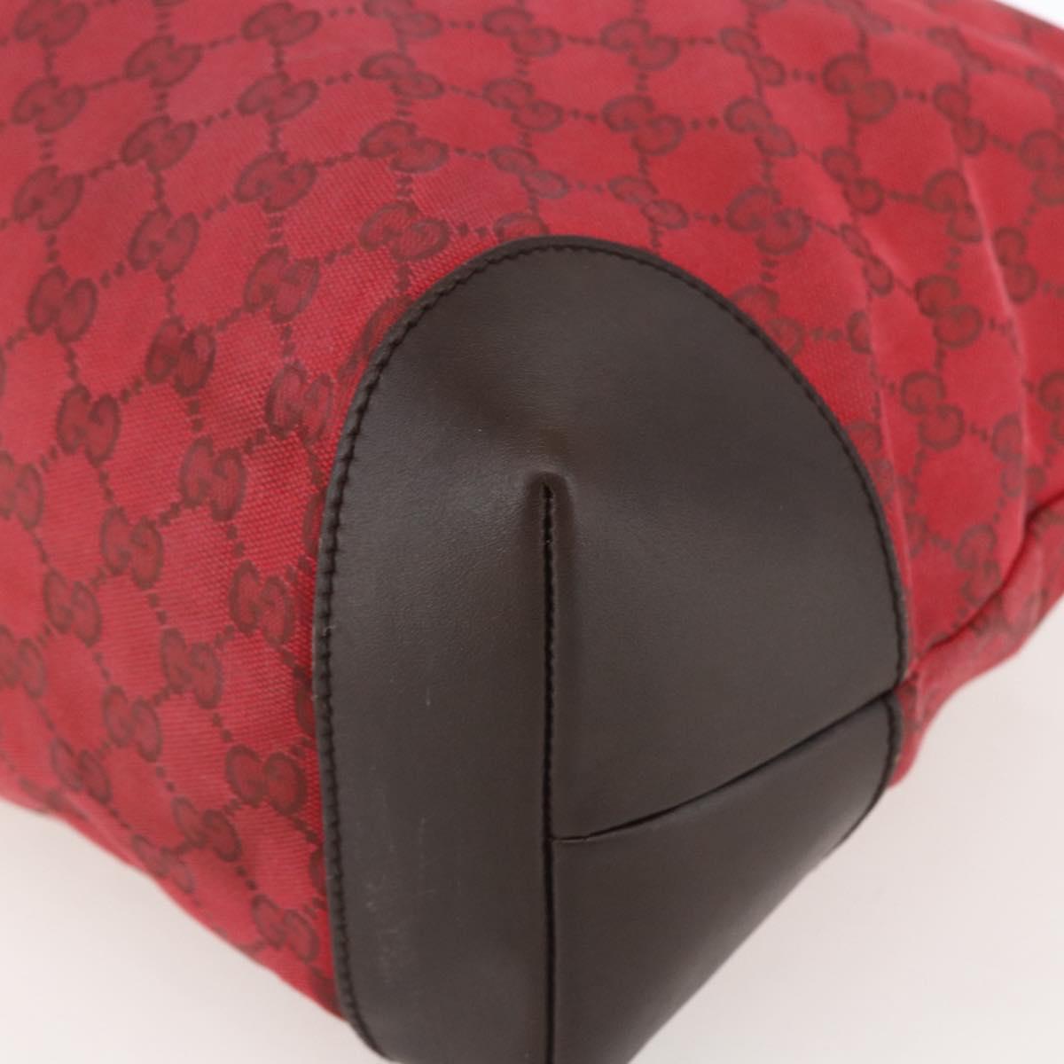 GUCCI GG Canvas Tote Bag Gold Red 308928 Auth 159092