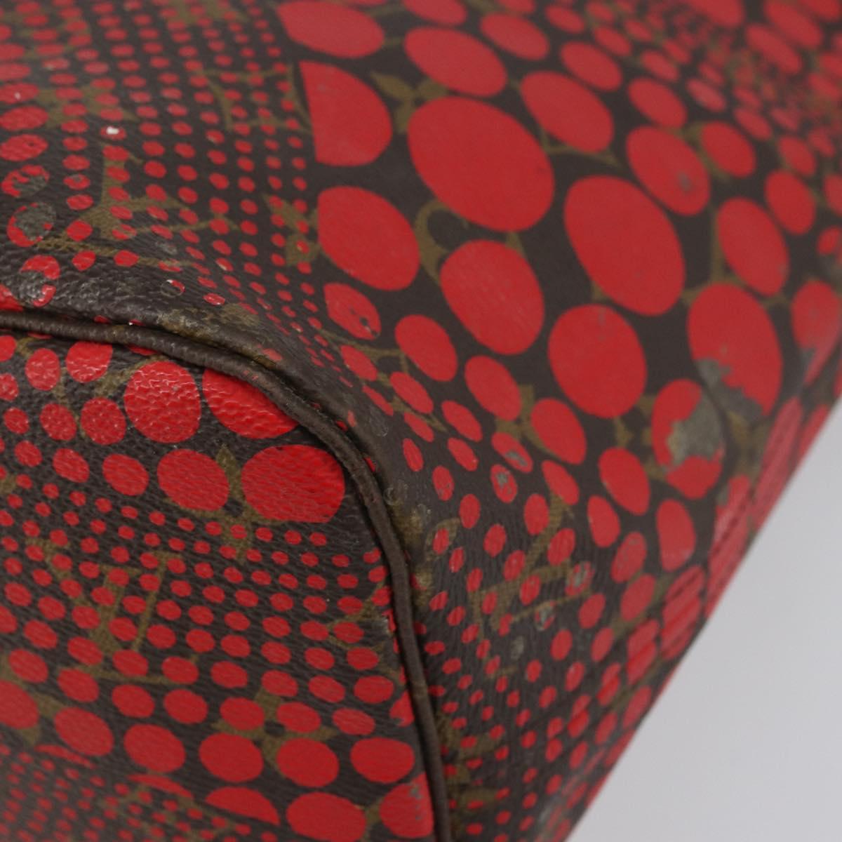 LOUIS VUITTON Monogram Yayoi Kusama Neverfull MM Tote Bag Red M40686 Auth 159093