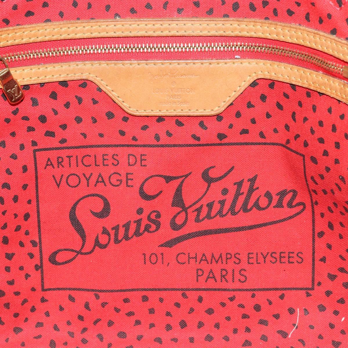 LOUIS VUITTON Monogram Yayoi Kusama Neverfull MM Tote Bag Red M40686 Auth 159093