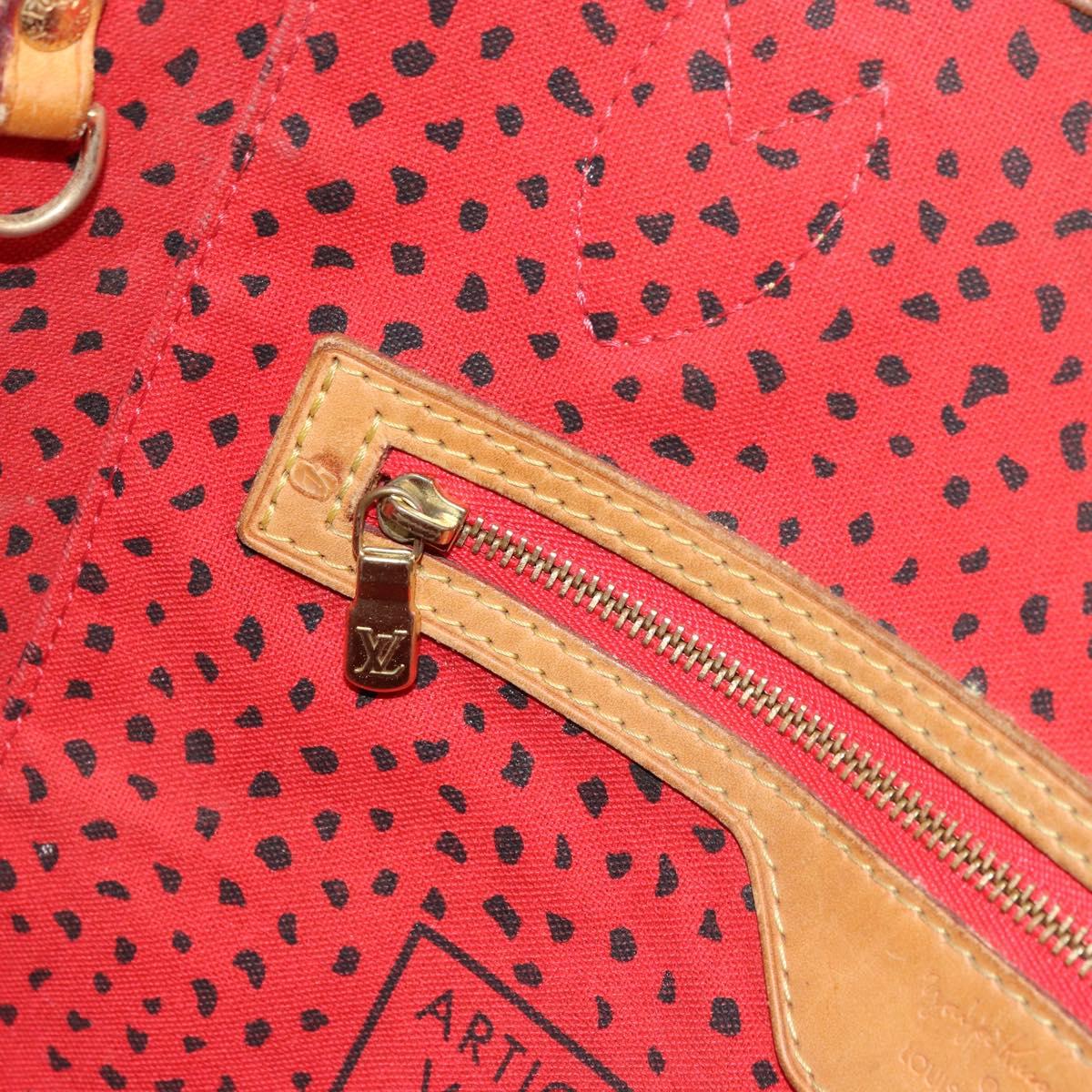 LOUIS VUITTON Monogram Yayoi Kusama Neverfull MM Tote Bag Red M40686 Auth 159093