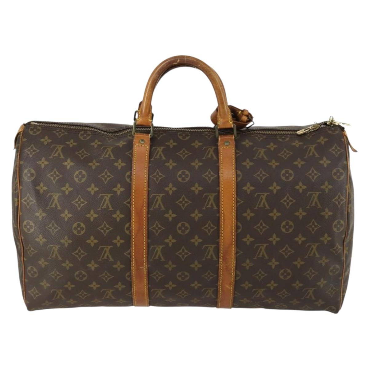 LOUIS VUITTON Monogram Keepall 50 Boston Bag M41426 LV Auth 159122