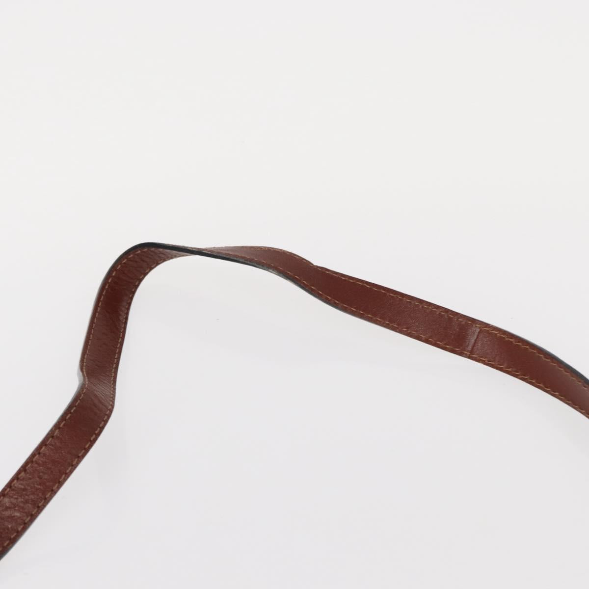 BALLY Hand Bag Leather 2way Brown Gold Auth 159141