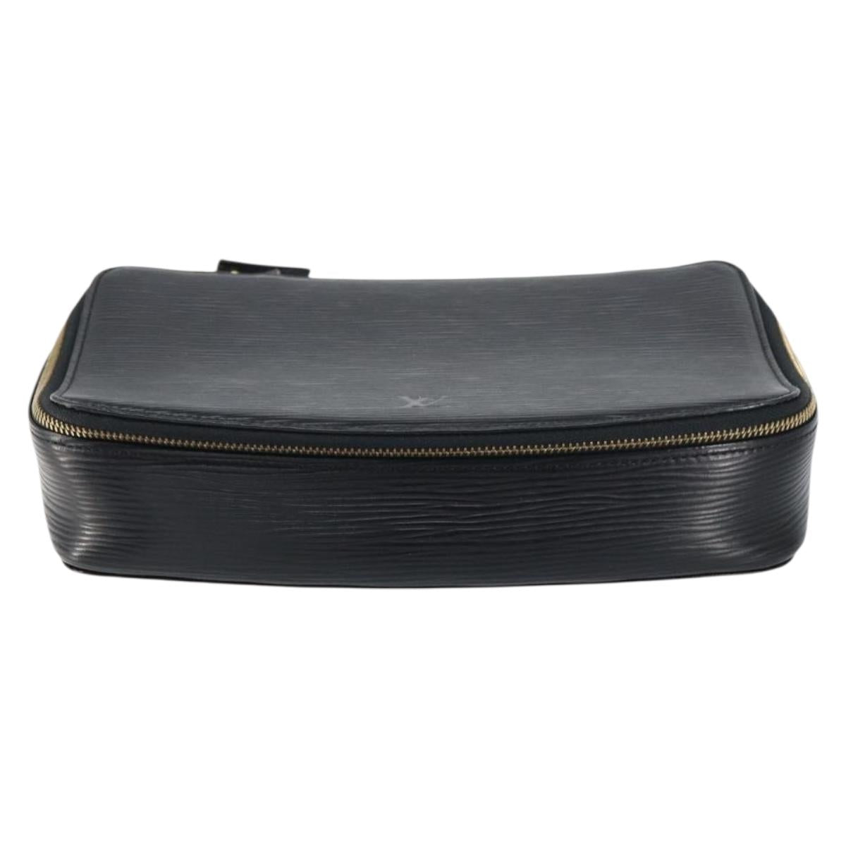 LOUIS VUITTON Epi Posh Monte Carlo Jewelry Box Black M48362 LV Auth 159142