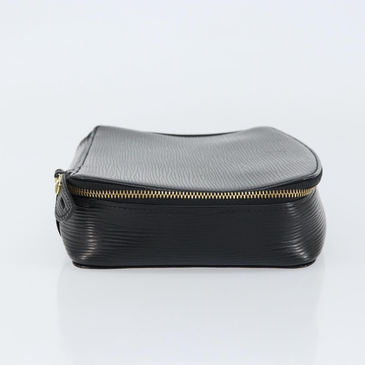 LOUIS VUITTON Epi Posh Monte Carlo Jewelry Box Black M48362 LV Auth 159142