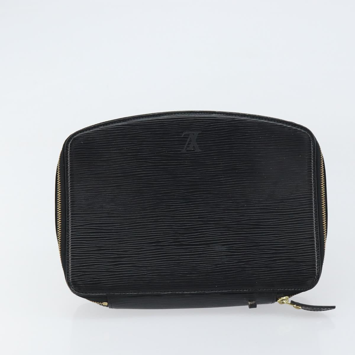 LOUIS VUITTON Epi Posh Monte Carlo Jewelry Box Black M48362 LV Auth 159142