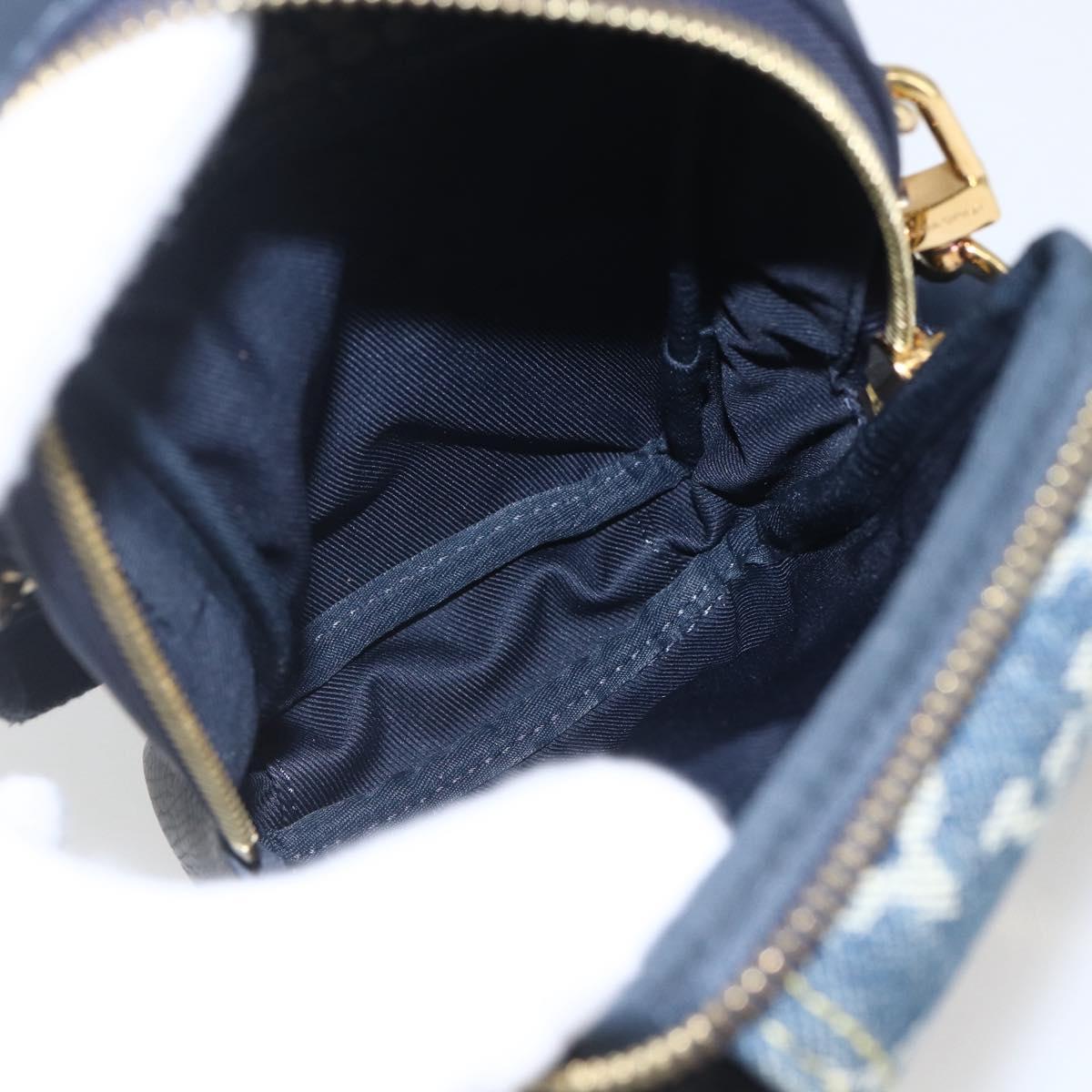 LOUIS VUITTON LV Squared Double Phone Pouch Blue M81060 LV Auth 159145SAM