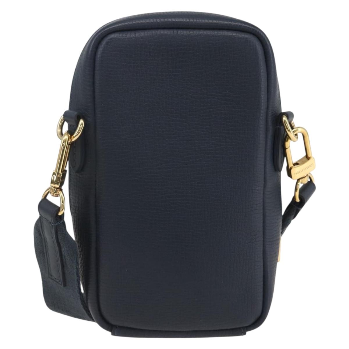 LOUIS VUITTON LV Squared Double Phone Pouch Blue M81060 LV Auth 159145SAM