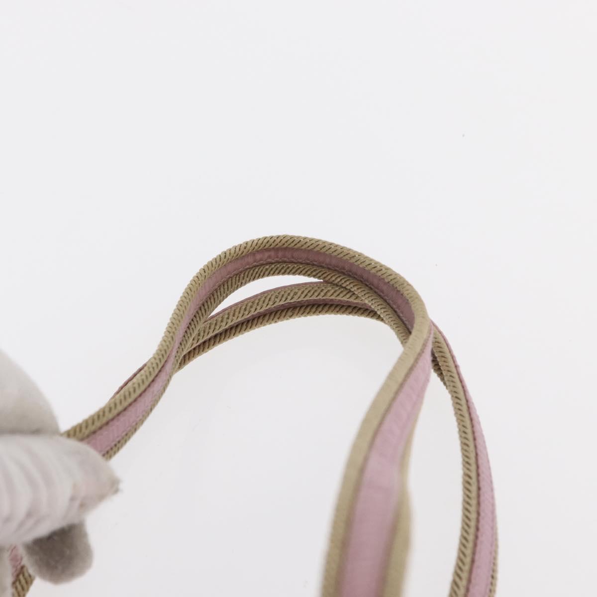 PRADA Hand Bag Nylon Pink Silver Auth 159153