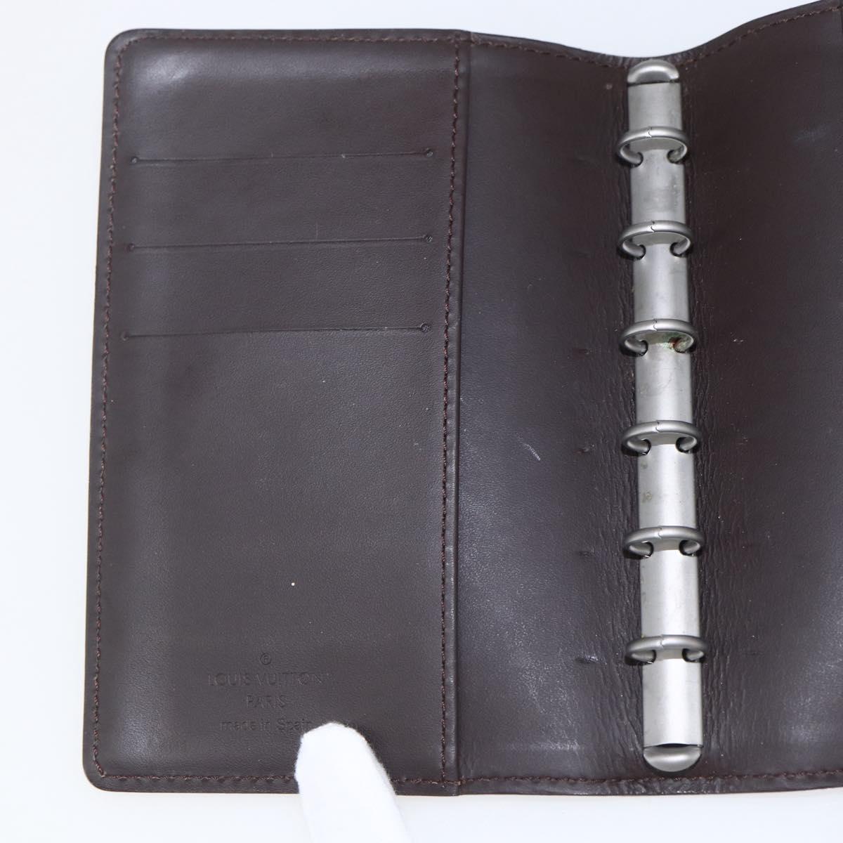 LOUIS VUITTON Epi Agenda PM Day Planner Cover Mocha R2005D LV Auth 159180