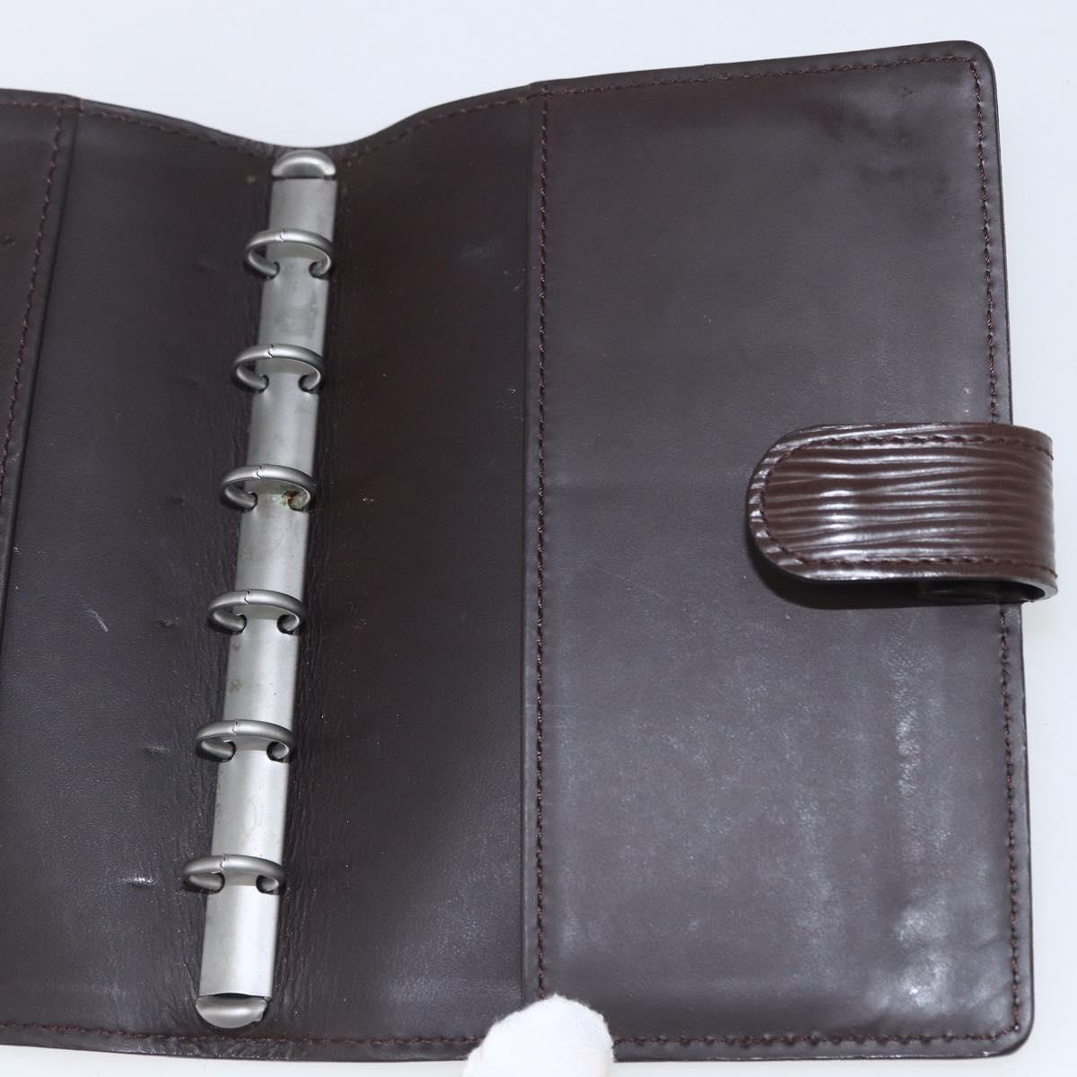 LOUIS VUITTON Epi Agenda PM Day Planner Cover Mocha R2005D LV Auth 159180
