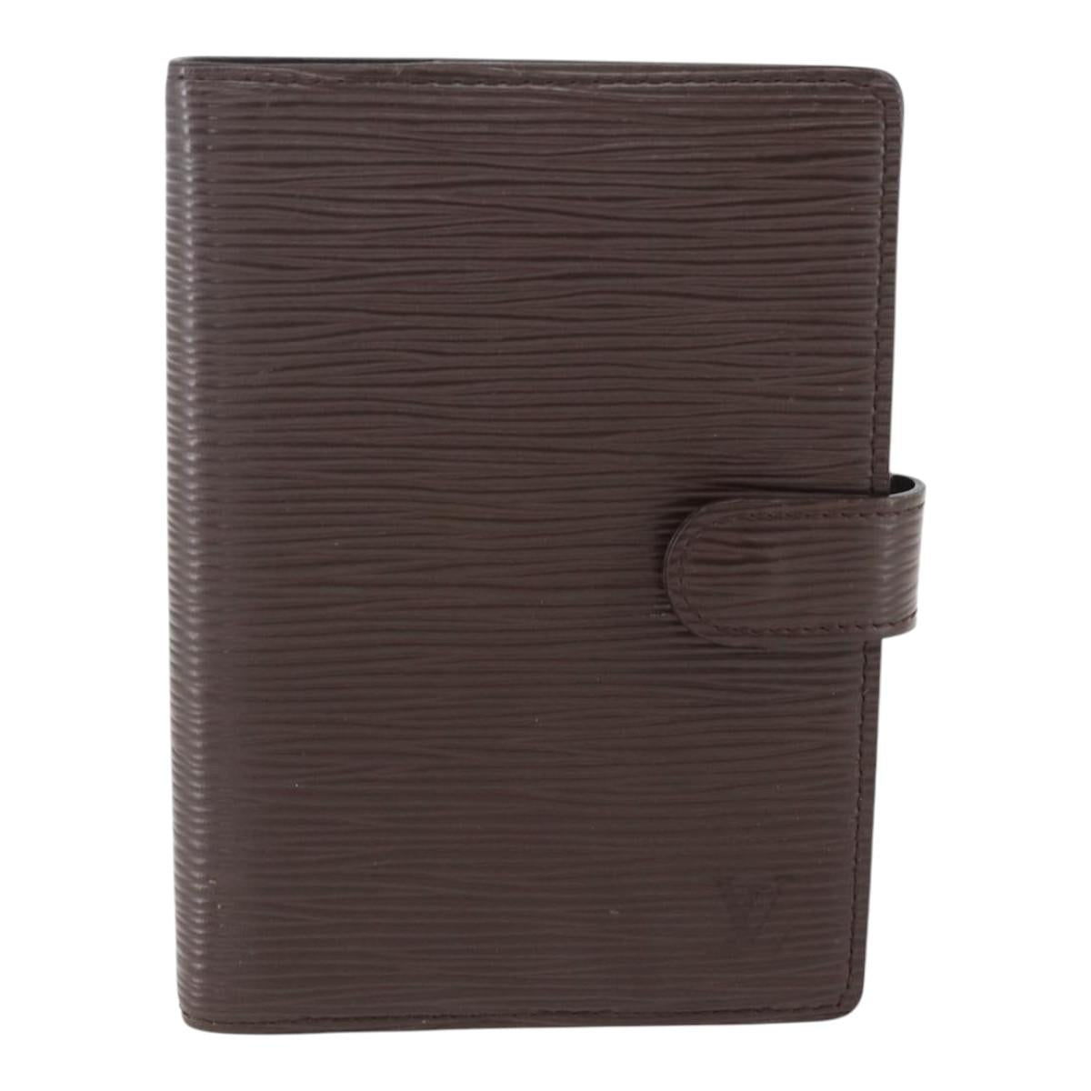 LOUIS VUITTON Epi Agenda PM Day Planner Cover Mocha R2005D LV Auth 159180