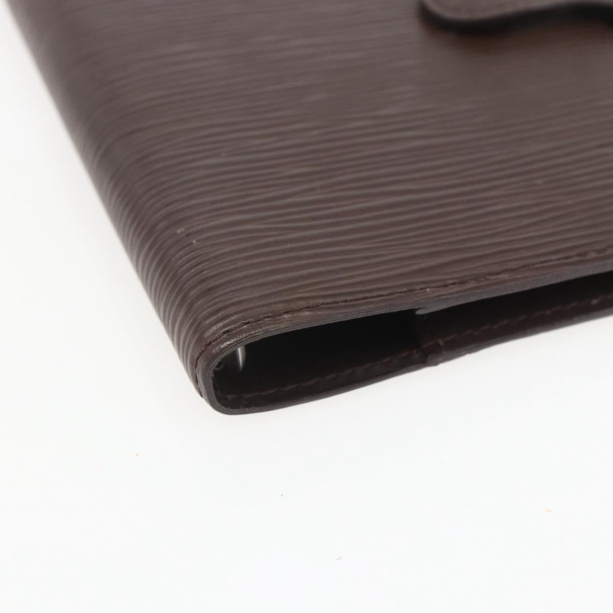 LOUIS VUITTON Epi Agenda PM Day Planner Cover Mocha R2005D LV Auth 159180