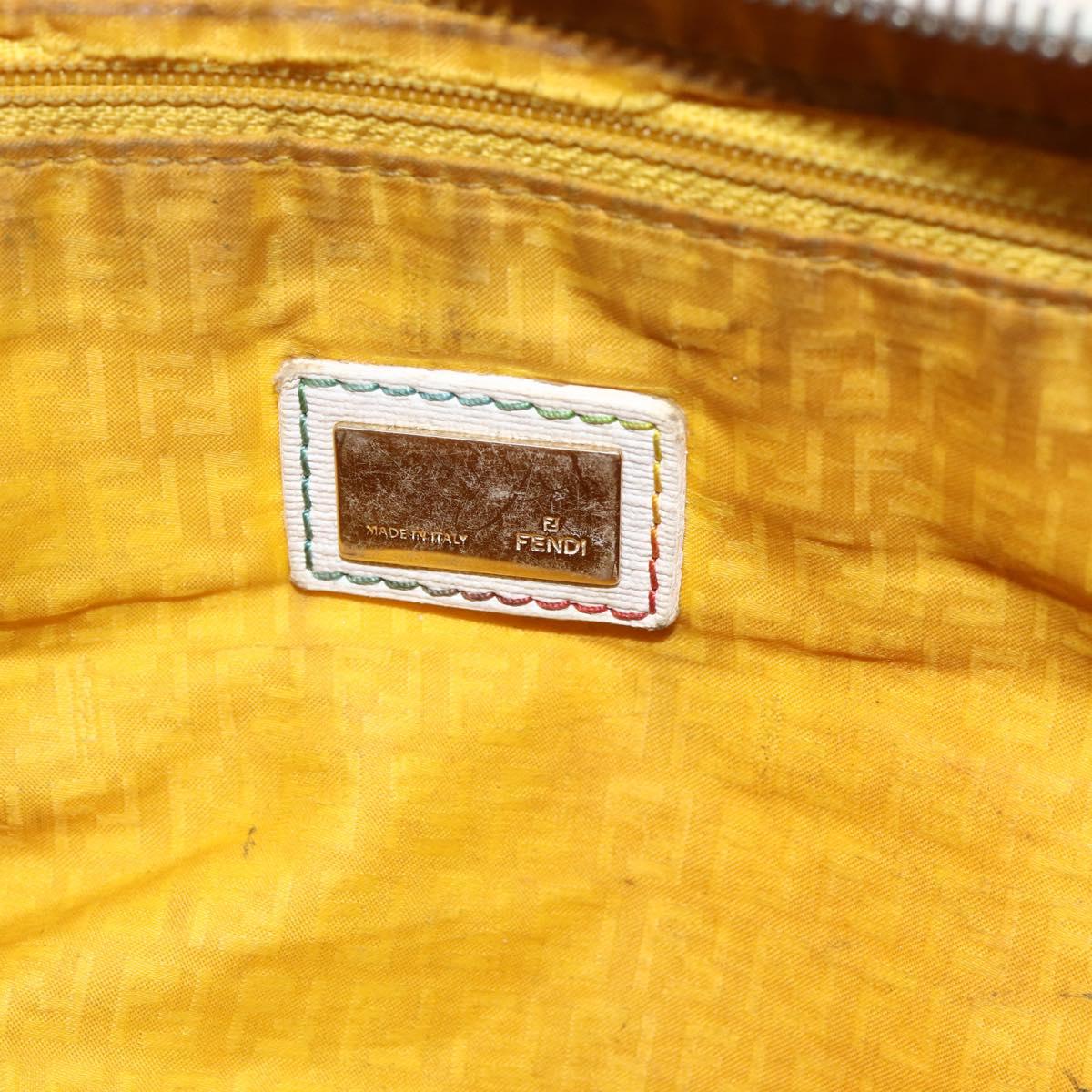 FENDI Zucca Canvas Tote Bag PVC Multicolor Gold Auth 159215
