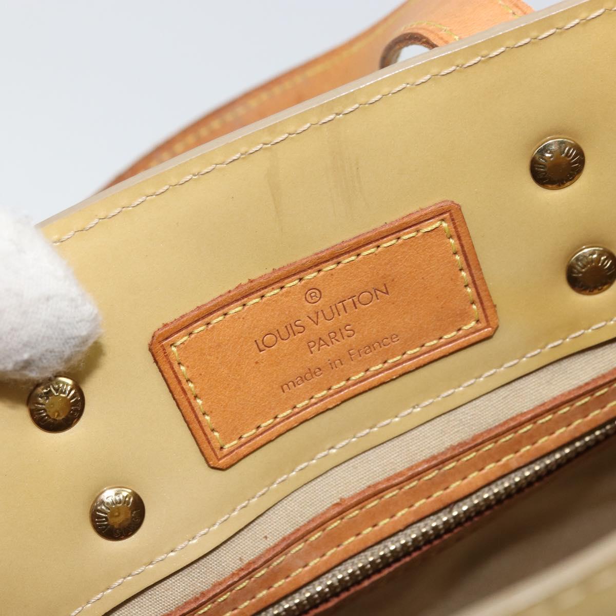 LOUIS VUITTON Monogram Vernis Reade PM Hand Bag Beige M91334 LV Auth 159221
