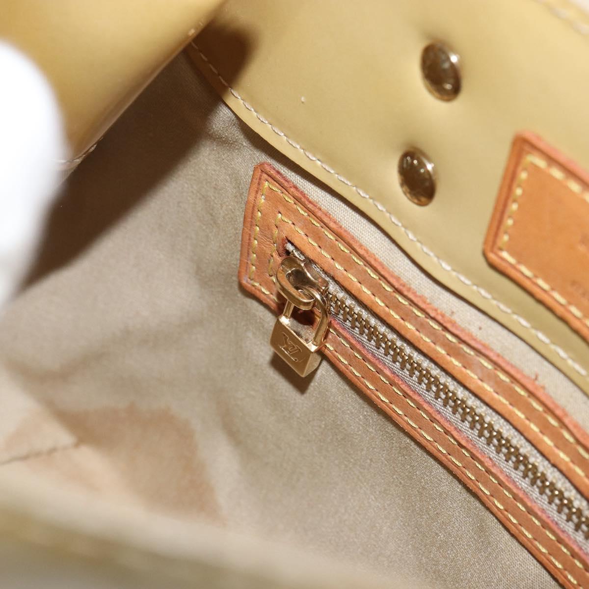 LOUIS VUITTON Monogram Vernis Reade PM Hand Bag Beige M91334 LV Auth 159221
