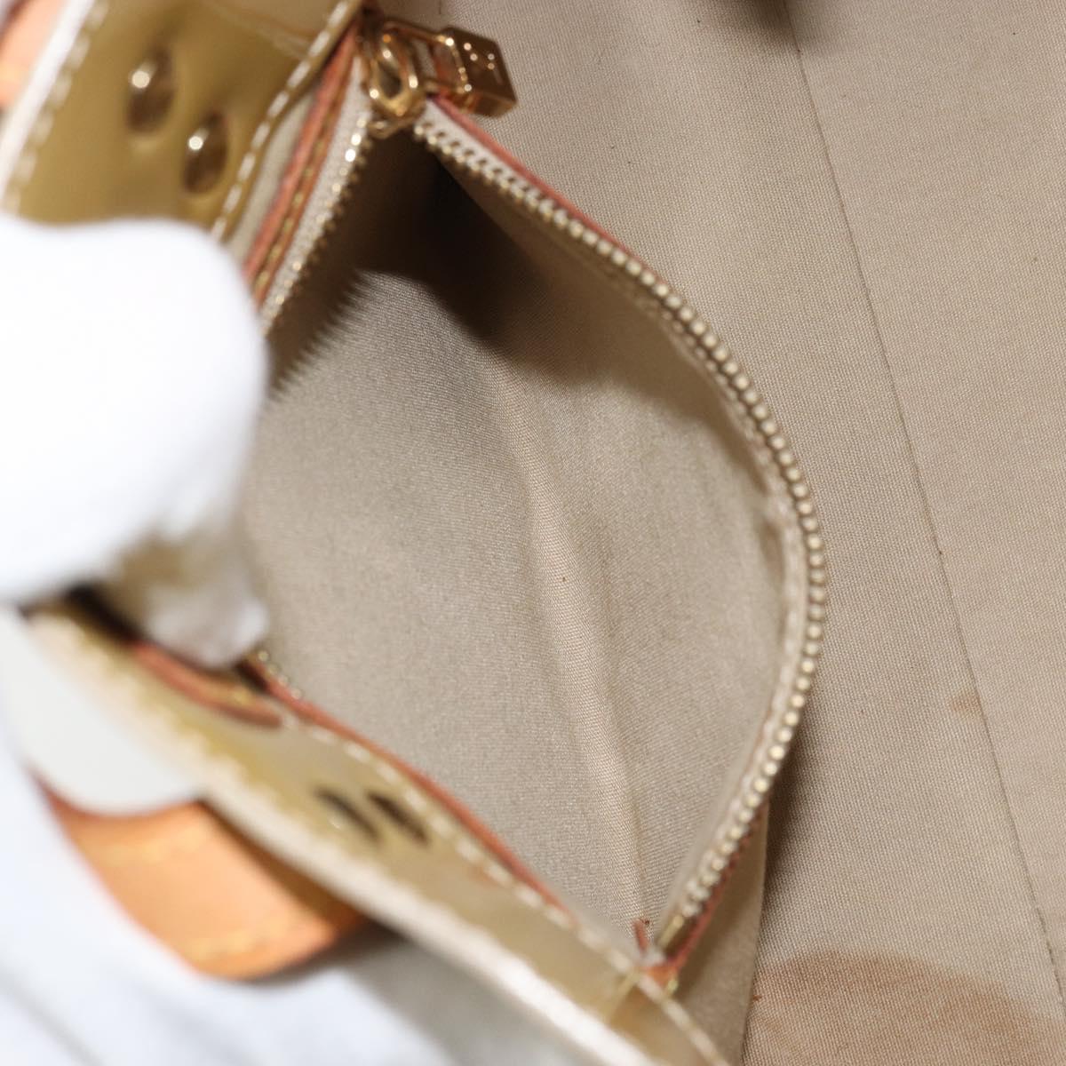 LOUIS VUITTON Monogram Vernis Reade PM Hand Bag Beige M91334 LV Auth 159221