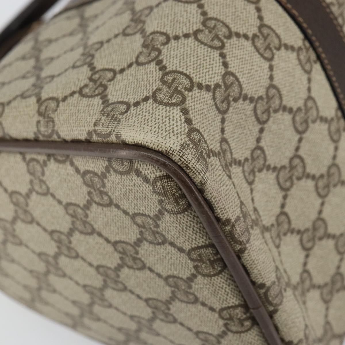 GUCCI GG Supreme Web Sherry Line Boston Bag PVC Beige 69 012 3842 Auth 159227