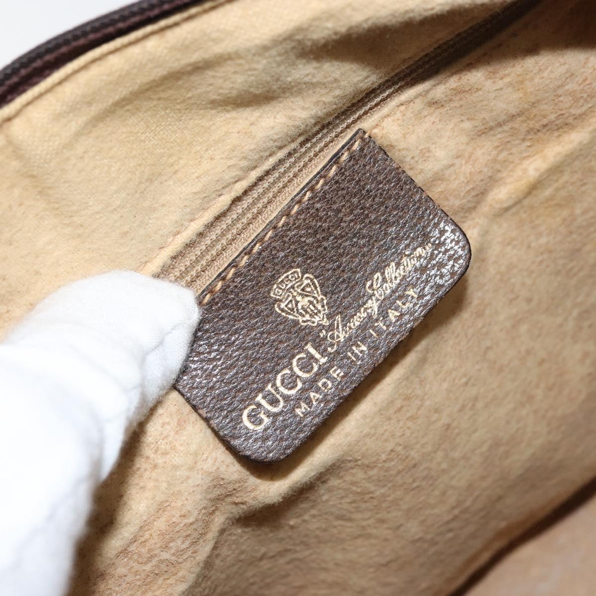 GUCCI GG Supreme Web Sherry Line Boston Bag PVC Beige 69 012 3842 Auth 159227