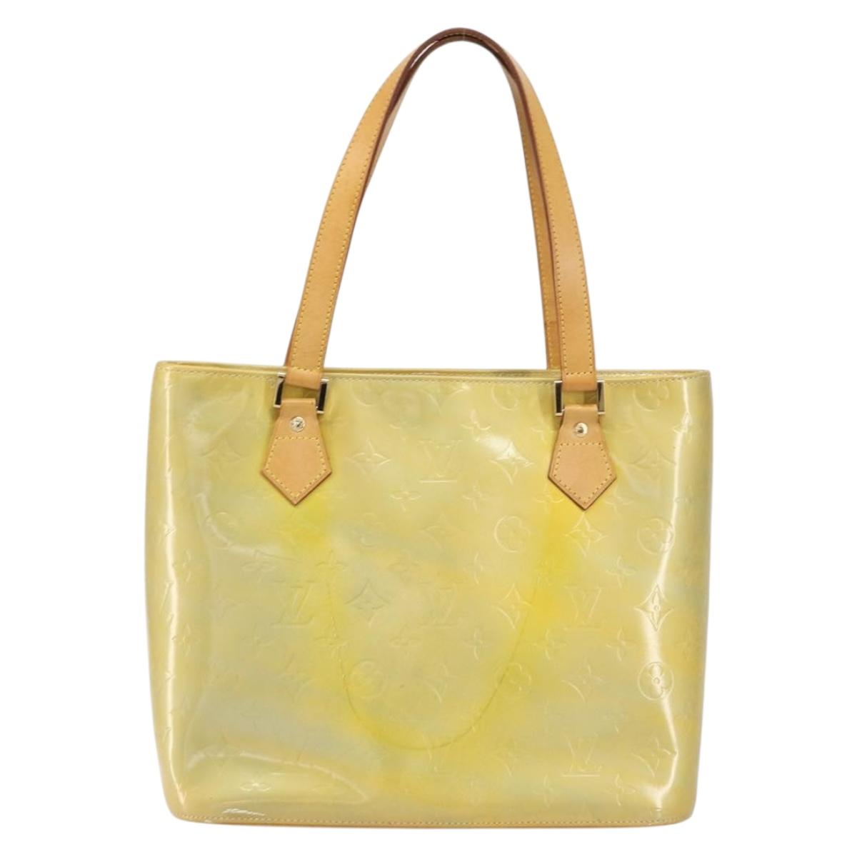 LOUIS VUITTON Monogram Vernis Houston Hand Bag Gris M91053 LV Auth 159249