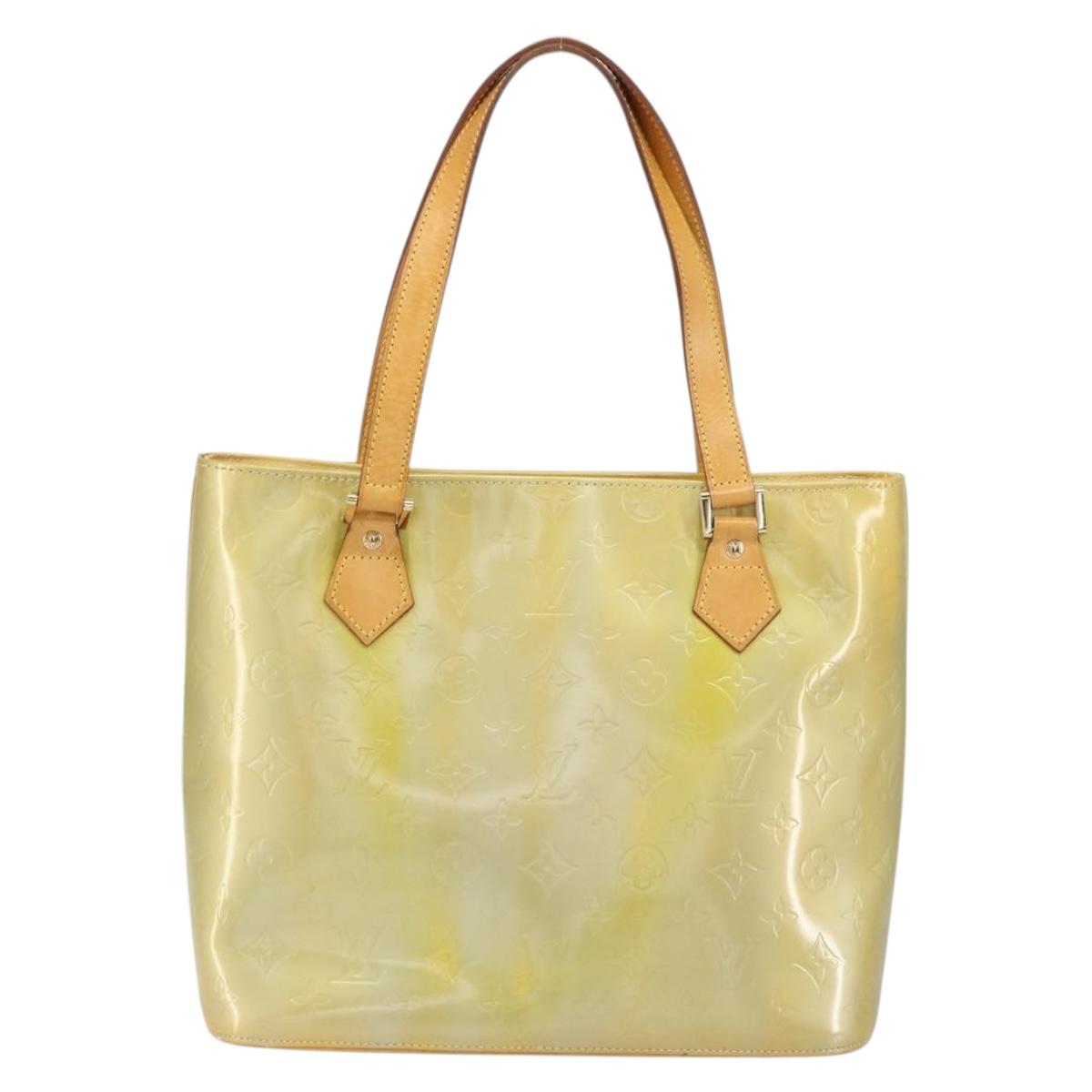 LOUIS VUITTON Monogram Vernis Houston Hand Bag Gris M91053 LV Auth 159249