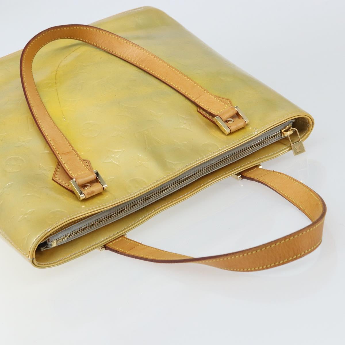 LOUIS VUITTON Monogram Vernis Houston Hand Bag Gris M91053 LV Auth 159249