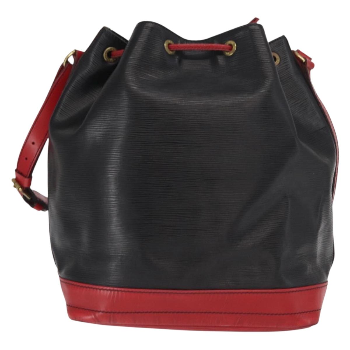 LOUIS VUITTON Epi Noe Shoulder Bag Bicolor Black Red M44017 LV Auth 159254