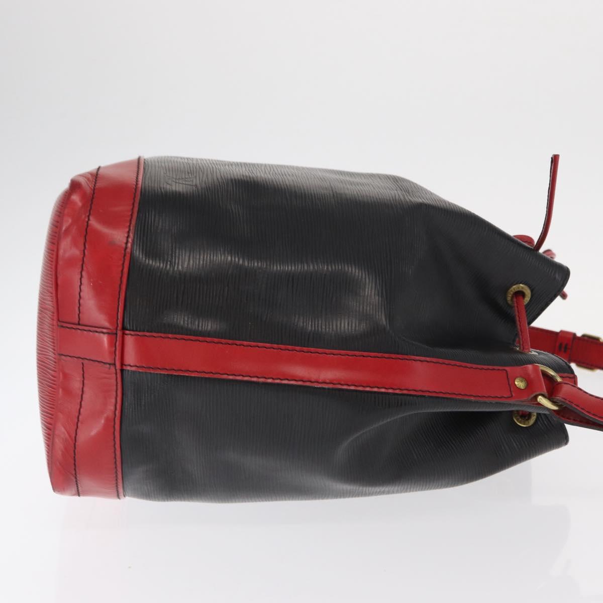 LOUIS VUITTON Epi Noe Shoulder Bag Bicolor Black Red M44017 LV Auth 159254