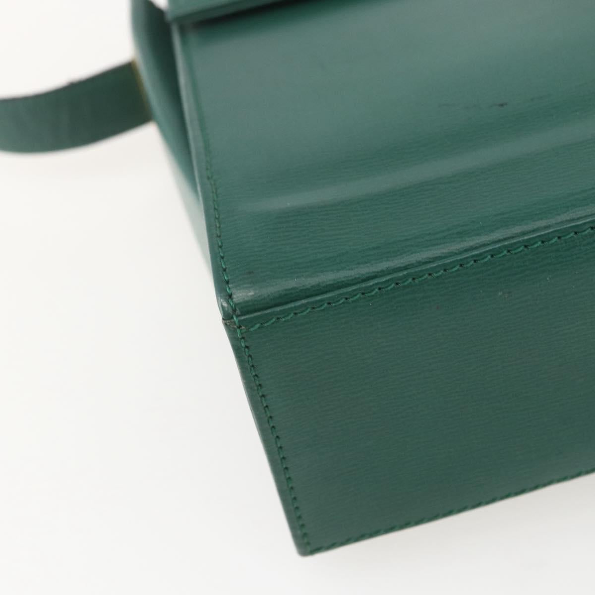 Christian Dior Shoulder Bag Leather Green Gold Auth 159257A