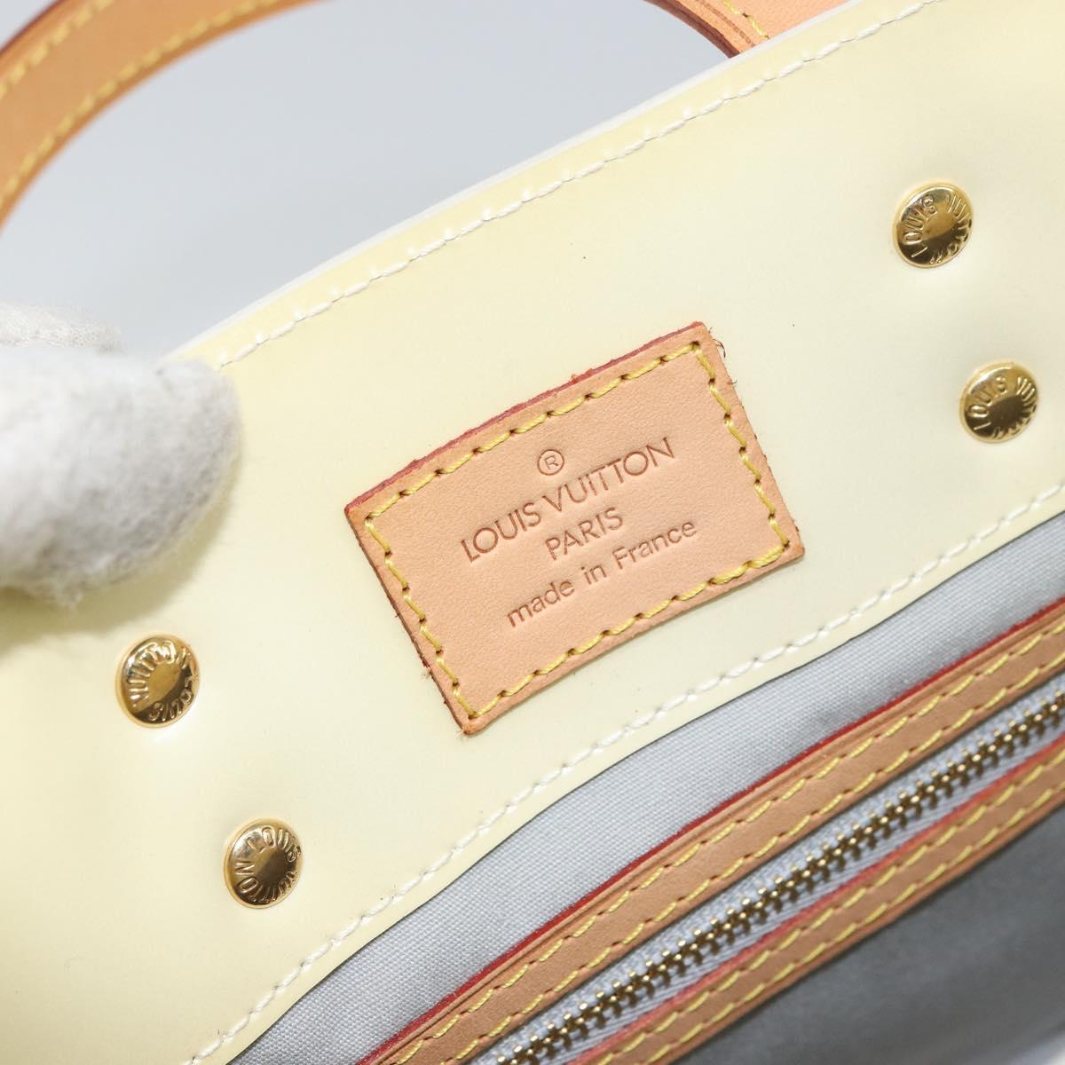 LOUIS VUITTON Monogram Vernis Reade PM Hand Bag Perle M91336 LV Auth 159276