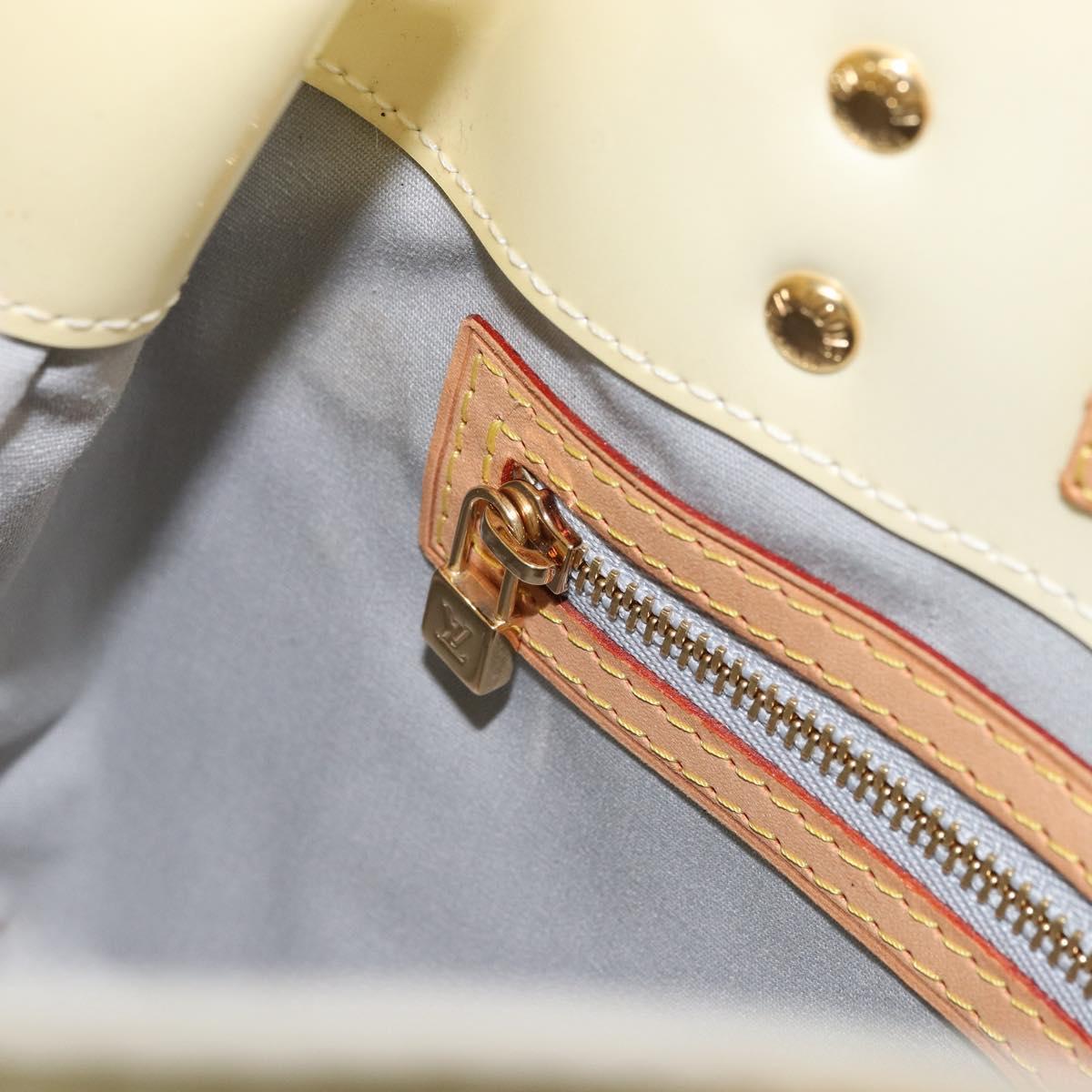 LOUIS VUITTON Monogram Vernis Reade PM Hand Bag Perle M91336 LV Auth 159276
