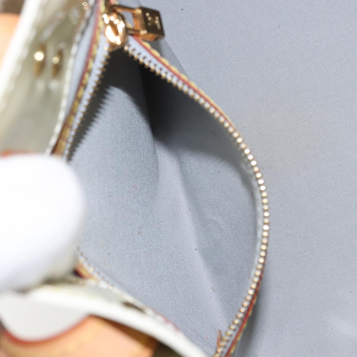 LOUIS VUITTON Monogram Vernis Reade PM Hand Bag Perle M91336 LV Auth 159276